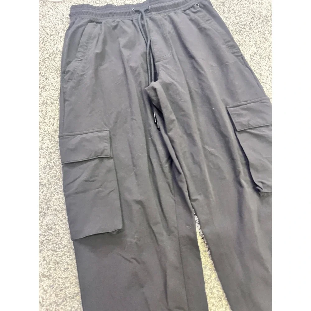 Alo Yoga It Girl Cargo Jogger Pants Black Size Small Woven Utility High Rise